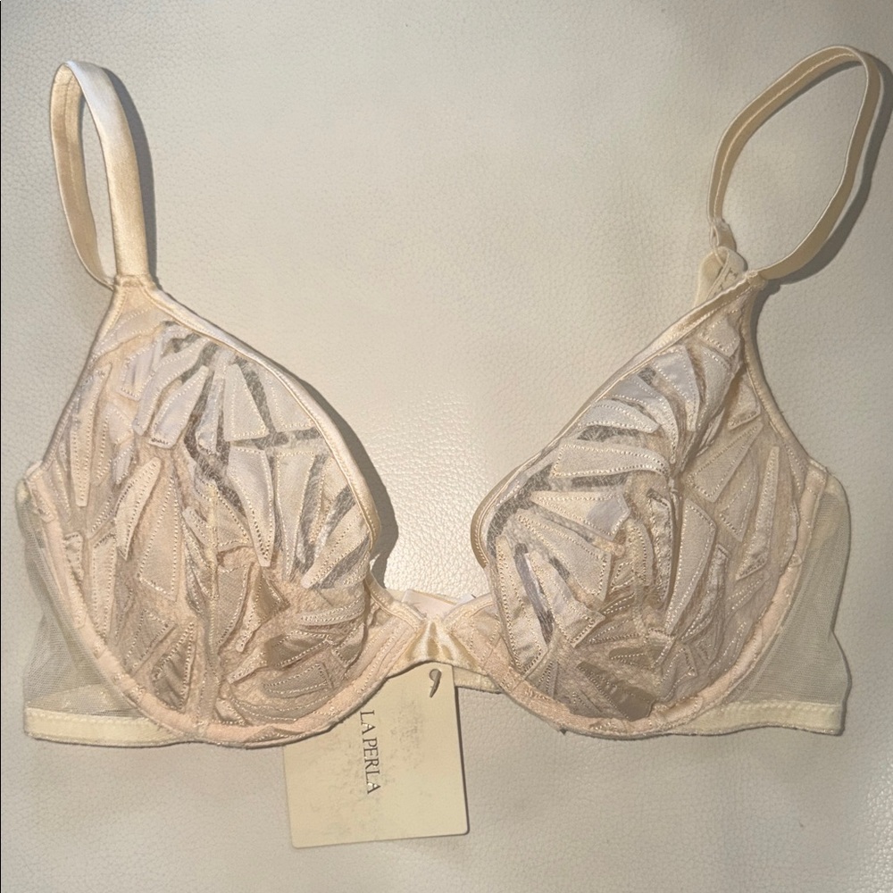 La Perla Beige Sheer Lace Bra